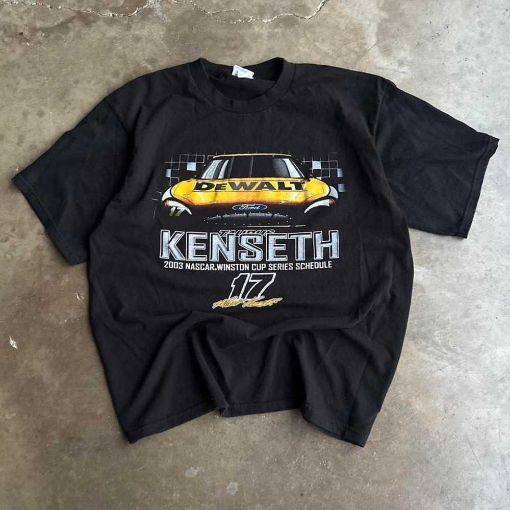 Vintage Black & yellow Matt Kenneth Dewalt NASCAR‎ tee streetwear